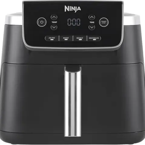 Ninja PRO Heißluftfritteuse, 4,7L, 4-in-1, Digital, für 1-2 Portionen, Schwarz
