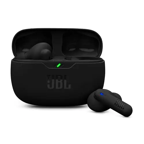 JBL Wave Beam 2 Bluetooth-In-Ear-Kopfhörer mit Noise-Cancelling, 40h Akku, Pure Bass, Ambient-Technologie, Multipoint – Schwarz