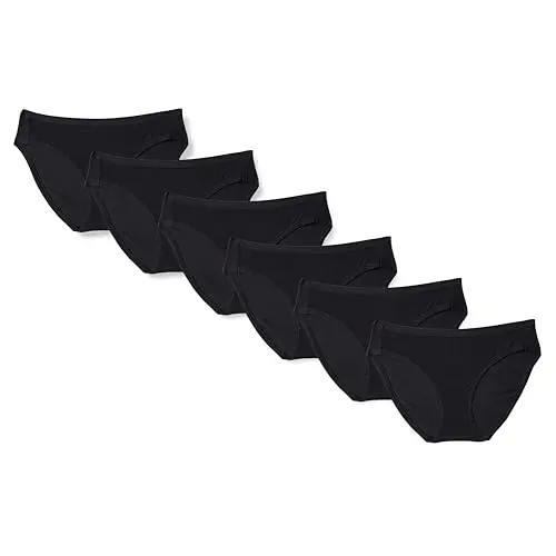 Amazon Essentials Damen Bikinihose, 10er-Pack, Schwarz, Größe 38