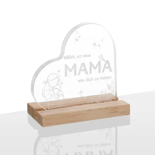 HweeWanX Geschenk für Mama - Acryl Heimat Dekoration mit Sockel, perfektes Muttertagsgeschenk