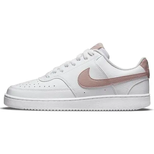 Nike Damen Court Vision Low Sneaker, White/Pink, Größe 40