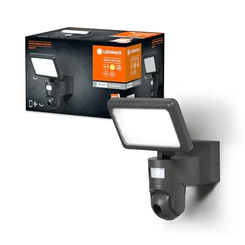 LEDVANCE SMART+ WIFI Flutlicht mit HD-Kamera und Bewegungs- sowie Tageslichtsensor, 23 W, 2000 Lumen