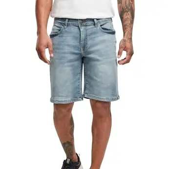 Urban Classics Relaxed Fit Jeans Shorts, Light Destroyed Washed, 30