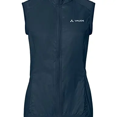 VAUDE Damen Fahrradweste Matera Air, ultraleichte Windweste, winddicht und wasserabweisend, Slim Fit, dark sea, Größe 36