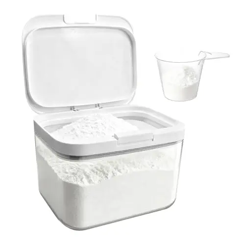 Vninkul Waschmittel Aufbewahrungsbox 2.8L mit Deckel für Waschmittel und Pods