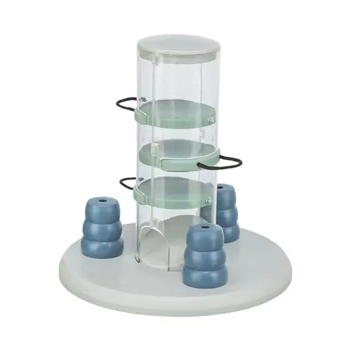 TRIXIE Hundespielzeug Intelligenzspiel „Gambling Tower“ – Anspruchsvolles Beschäftigungsspiel für Hunde, 25x27cm
