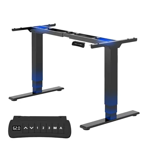 FLEXISPOT EC5B PRO Elektrisch Höhenverstellbarer Schreibtisch - 160kg Tragkraft, 3-Fach-Teleskop, Softstart/Stop (schwarz)