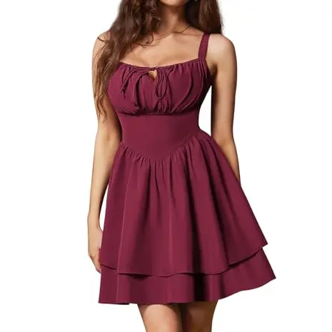 SCARLET DARKNESS Damen Korsett Trägerkleid Kurz Goth Mittelalter Minikleid