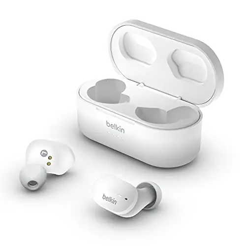 Belkin SoundForm True Wireless In-Ear-Kopfhörer – Weiß, Touchbedienung, 24 Std. Abspielzeit