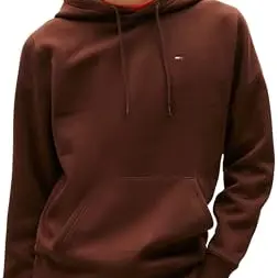 Tommy Jeans Herren Hoodie mit Kapuze, Braun, XL