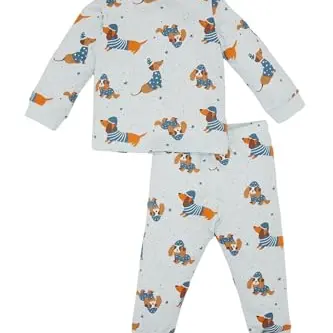 DeFacto Schlafanzug für Baby Jungen, gemütliche Nachtwäsche, Lt. Blue, 9-12 Monate
