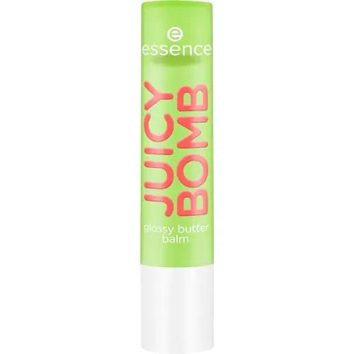 essence JUICY BOMB glossy butter balm Lippenbalsam Nr. 04, grün, vegan, ohne Parabene, ohne Mikroplastik, 2.5g