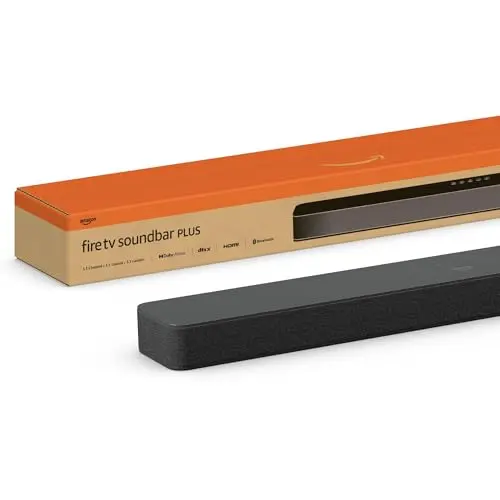 Amazon Fire TV Soundbar Plus | 3.1-Kanal-Design, Dolby Atmos, DTS:X, ideal für Dialoge