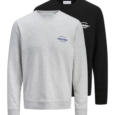 JACK & JONES Sweatshirt 2er-Pack, Crew Neck