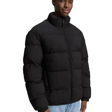 TOM TAILOR Denim Herren Pufferjacke Lightweight - Schwarz, Größe S