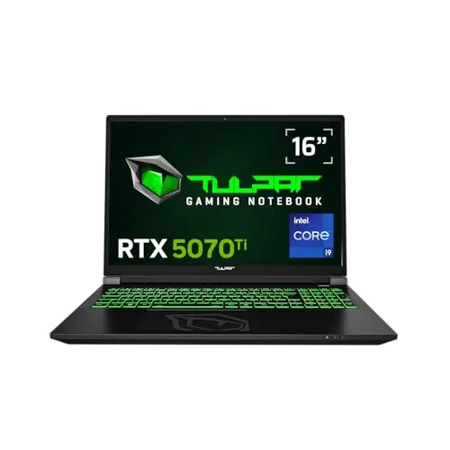 TULPAR T6 Gaming Laptop | 16'' QHD+ 180Hz | Intel Core i9 | 32GB RAM | 500GB SSD | RTX 5070 Ti | Windows 11
