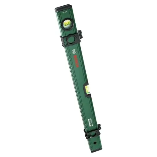 Bosch Wasserwaage 60cm mit Markierungsschieber & fluoreszierender Libelle, Aluminiumgehäuse, Softgrip und V-Nut