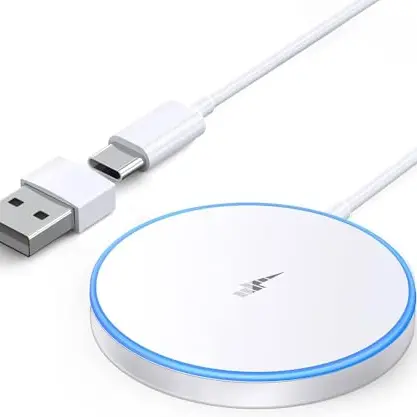 MagSafe Ladegerät für iPhone 17/16/15/14/13/12, AirPods - kabelloses Ladegerät mit LED und zwei Anschlüssen