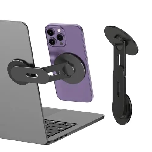 CloudValley Magnetischer Laptop Handy Ständer, Faltbarer Halter für iPhone, Tesla und PC, schwarz