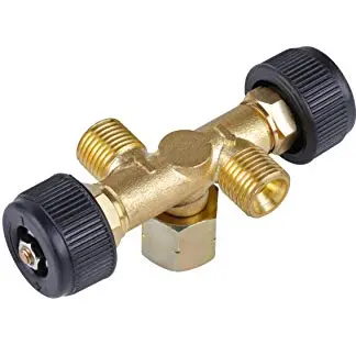 ROTHENBERGER Industrial Doppel-Abzweig Ventil für Propan/Butan - Betrieb von 2 Geräten mit einem Regler
