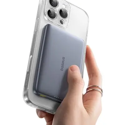 Baseus Picogo AM41 Power Bank 10000mAh, Ultra Slim, 15W Wireless, Mini Magnetische Powerbank für iPhone 12/13/14/15/16