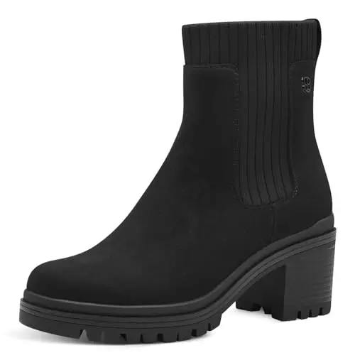 s.Oliver Damen Chelsea Boots, Vegan, Schwarz, Gr. 39