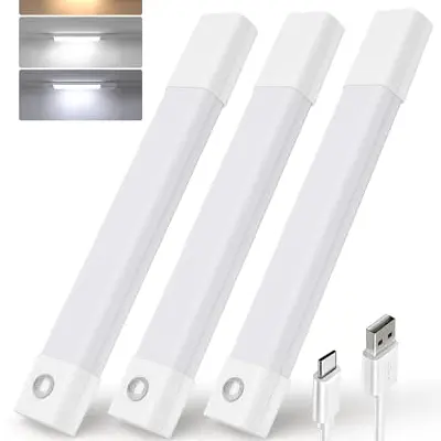 EZVALO LED Unterbauleuchte Küche 20CM, Dimmbar mit Bewegungsmelder, Kabellos für Schrank, Küche, Treppe (3 Stück)