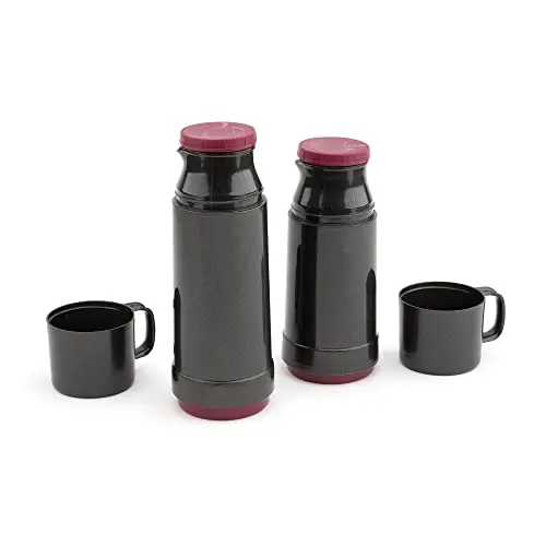 Jata Hogar Thermosflasche für heiße und kalte Getränke, doppelwandig, BPA-frei, luftdicht, leicht, geruchs- und geschmacksneutral