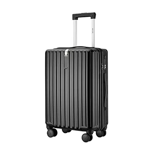 MGOB Hartschalen Handgepäck Koffer 4 Rollen | 55x37x22 cm | Schwarz