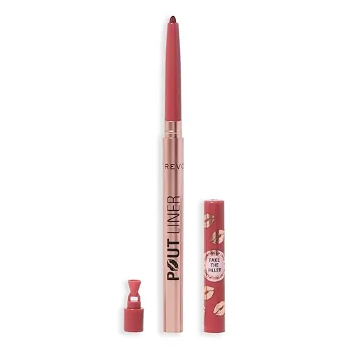 Revolution Beauty, Pout Bomb Lipliner, Langanhaltend, Vegan, Gebranntes Kirschrot