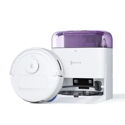 ECOVACS DEEBOT MINI Saug- und Wischroboter, 9.000 Pa Saugkraft, Selbstentleerung, intelligente Tiefenreinigung, lila