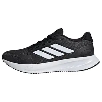 adidas Damen Lauf Schuhe Runfalcon 5, Schwarz/Weiß, Gr. 40 EU