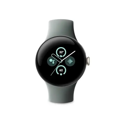 Google Pixel Watch 2 - Herzfrequenzmessung, Stressmanagement, Sicherheitsfunktionen - Aluminiumgehäuse in Champagne Gold