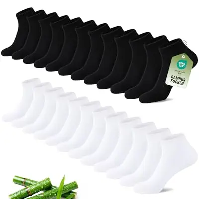SukModen Sneaker-Socken für Herren und Damen, 12/24 Paar, atmungsaktiv, weich, anti-Geruch, dünn, kurze Sportsocken für Alltag und Freizeit