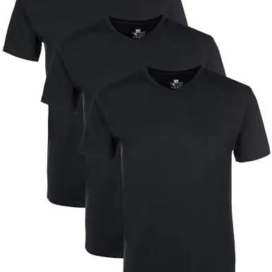 Lower East Basic V-Ausschnitt T-Shirts für Herren, 3er/5er/10er Pack aus 100% Baumwolle, viele Farben