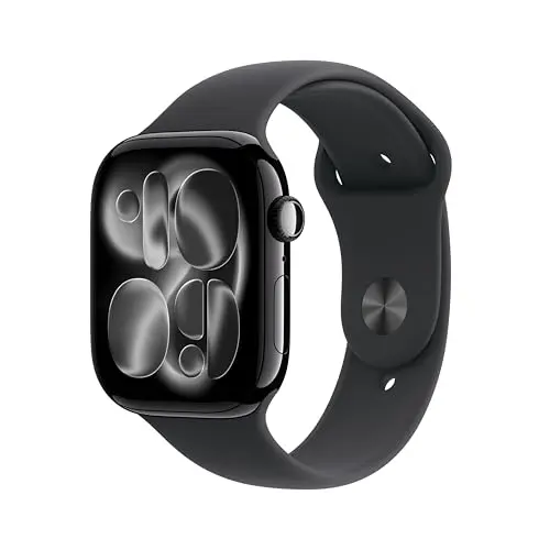 Apple Watch Series 11 GPS 46 mm - Diamantschwarz Aluminiumgehäuse, Schwarz Sportarmband, Schlaf- und Fitnesstracker, Always-On Display