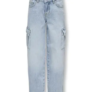 ONLY Kogharmony Wide Cargo Hose für Damen, Hellblau, 152 EU