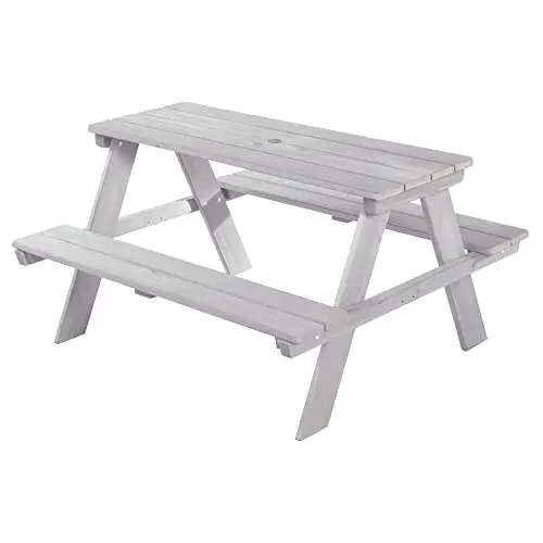 roba Kinder Outdoor Sitzgruppe - Picknick für 4 - Wetterfeste Gartenmöbel - Grau