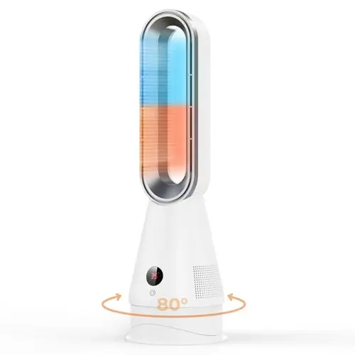 AICPAN Turmventilator mit Heiz- und Kühlfunktion - 80° Oszillation, 3 Modi und Fernbedienung für Wohnzimmer, Schlafzimmer, Büro