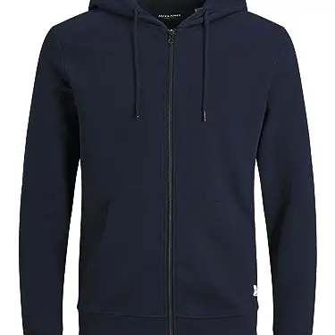 JACK & JONES Herren Sweatzip Hoodie, Navy Blazer, Slim Fit, XS