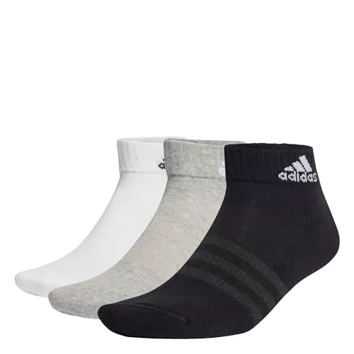 adidas Kinder Sport Socken 6 Paar, Grau/Weiß/Schwarz, 5-6 Jahre