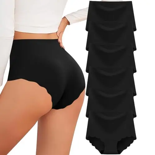 YCQQPRO Damen Seamless Hipster Slips - Hohe Taille, Bequem, Atmungsaktiv, 6er Pack