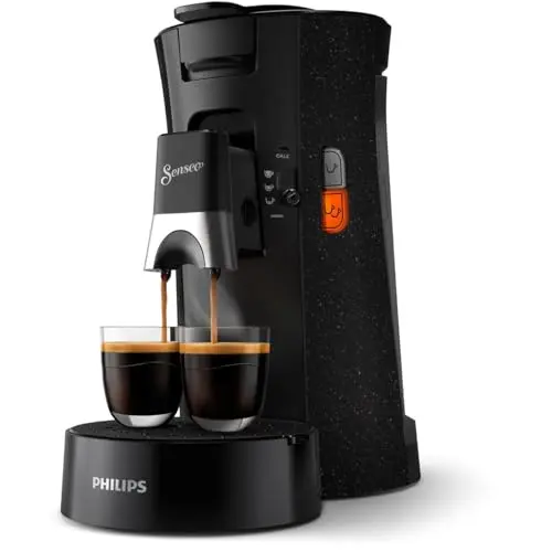 Philips Senseo Select ECO Kaffeepadmaschine, schwarz, mit Kaffeestärkewahl und Memo-Funktion