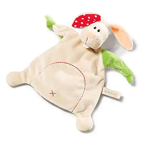 NICI Plüsch Schmusetuch Hase, 25x25cm, Beige