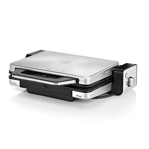 WMF Lono Kontaktgrill 2-in-1, Tischgrill mit abnehmbaren Grillplatten, 2100 W