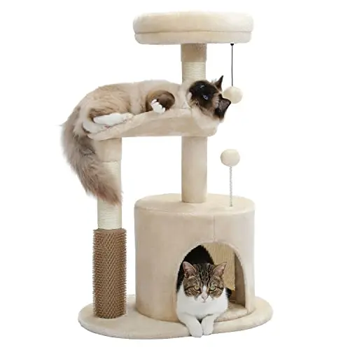 PETEPELA Kaktus Kratzbaum 78cm für Katzen (rosa)