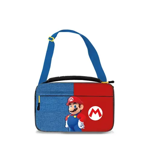 PDP Offizielles Switch Commuter Case - Mario - Schützt die Konsole und enthält Platz für 14 Spiele - Ideal für Kids und Reisen