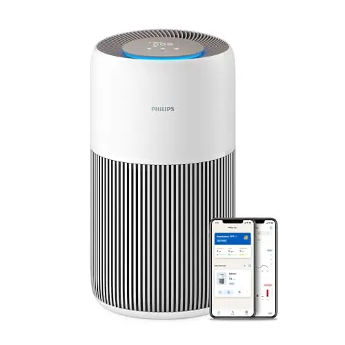 Philips Luftreiniger 2200 Series, HEPA Filter, CADR 400m³/h, für Allergiker, ultra-leise, langlebiger Filter