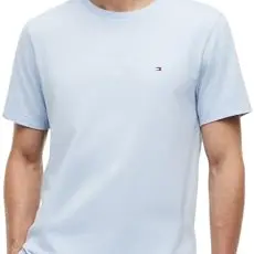 Tommy Hilfiger Herren T-Shirt, kurzarm, blau, Rundhalsausschnitt, XS