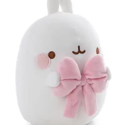 NICI Kuscheltier MOLANG mit Schleife 24cm - weißes Plüschtier in Geschenkverpackung für Kinder & Erwachsene